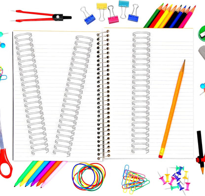 Zonon 6 Pieces Binding Wire Twin Loop Wire Binding Spines Double Loop Binding Wire 1 Inch Cinch Wire Binding Diameter 23 Holes for Teacher Student Document Notebook Making