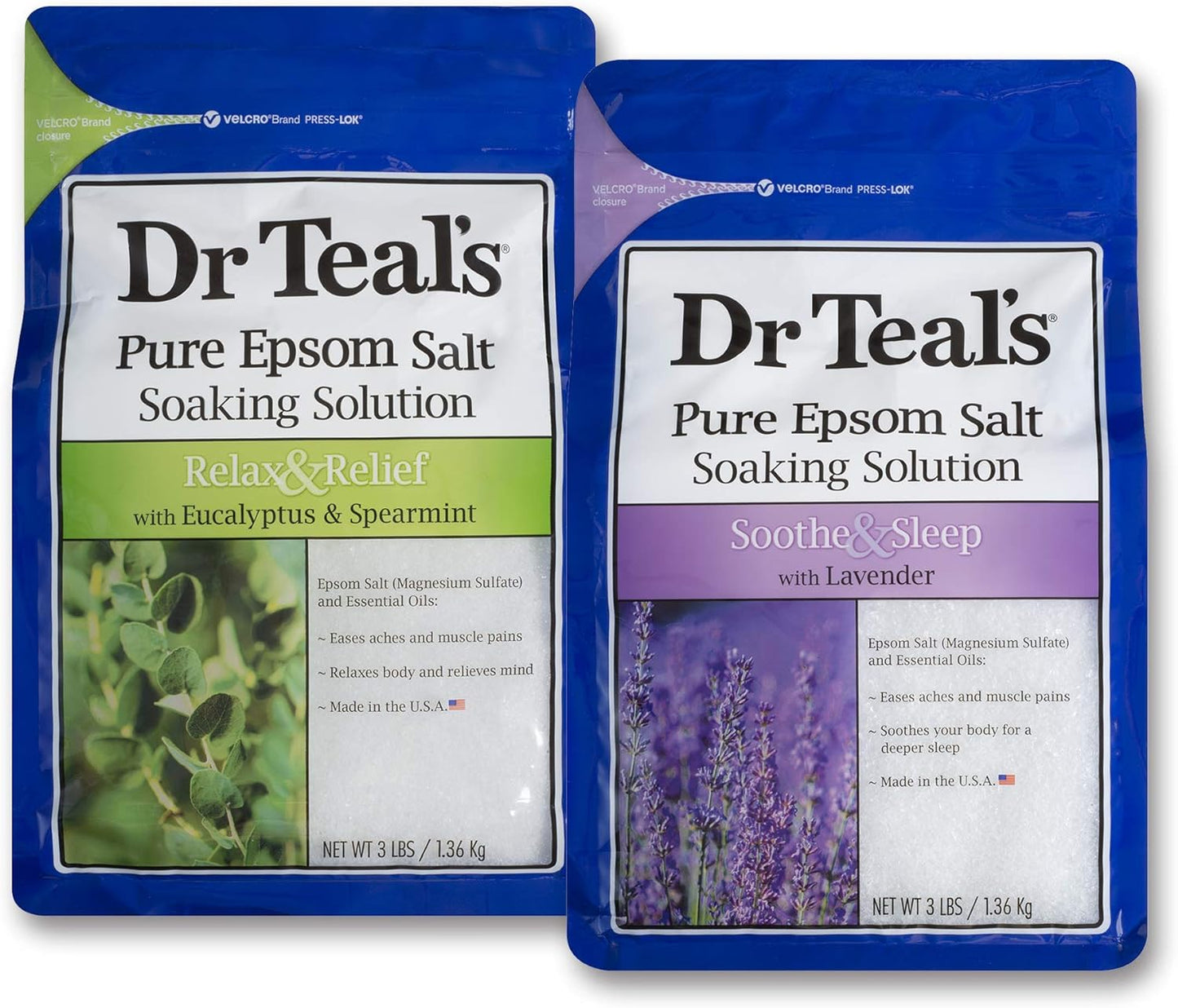 Dr Teal'S Epsom Relax Salt And Relief With Eucalyptus Spearmint, 1.36 KilogRAM