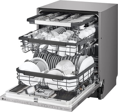 LG Built-in Dishwasher, 14 Placement Settings, Steam, Noble Steel Color, Made in Korea - DBC425TS