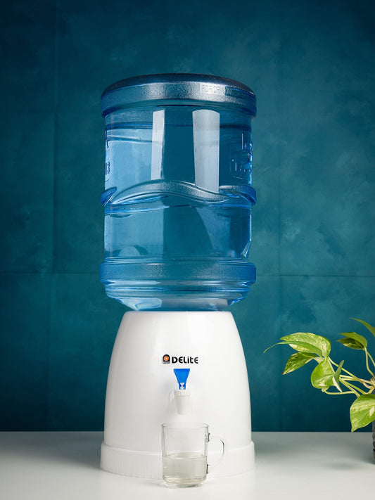 DELitE DWD-01 White Portable Water Dispenser- Top loading water cooler for Home, Kitchen and Office use