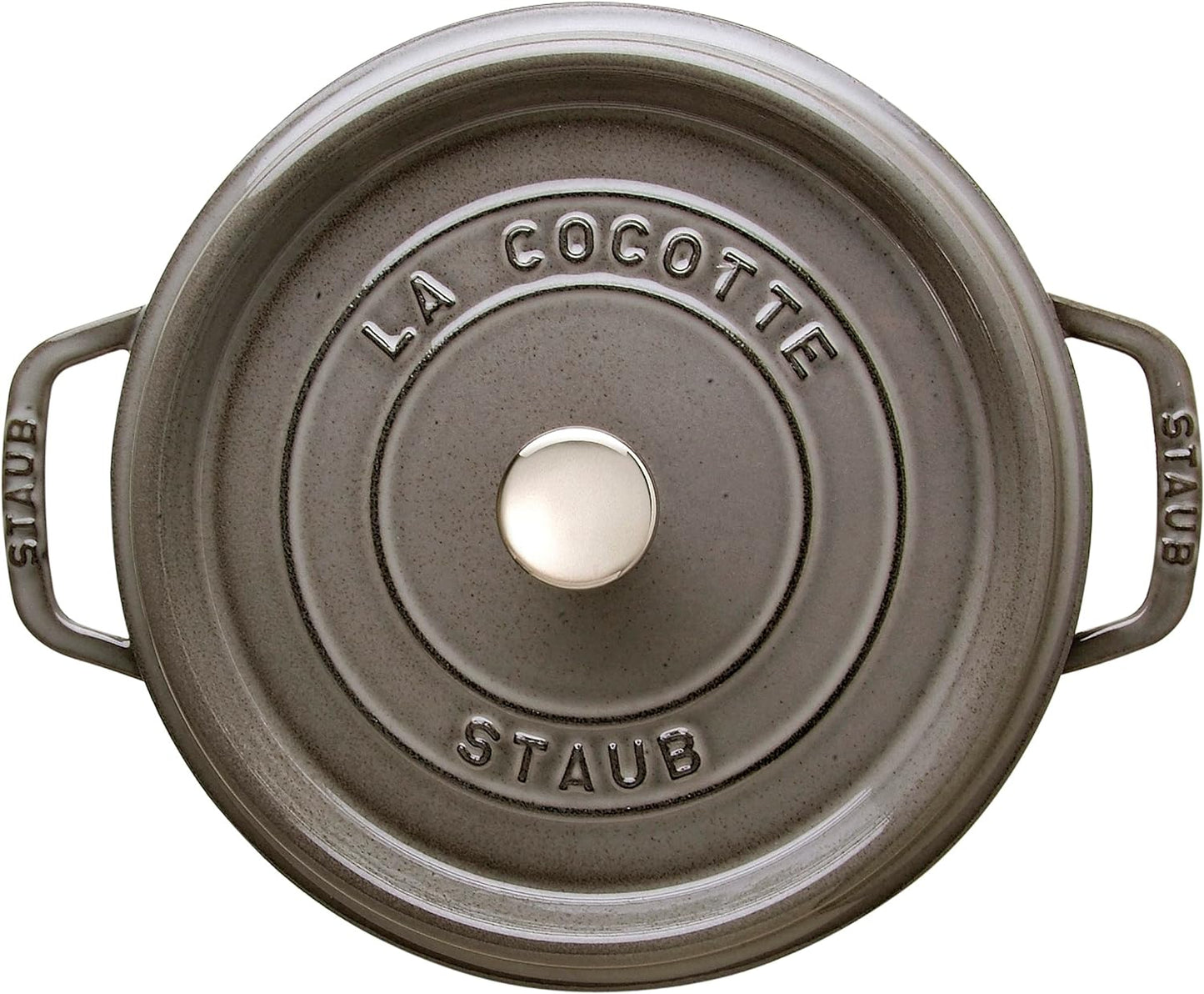 Staub Round Cocotte, Grey, 24 cm