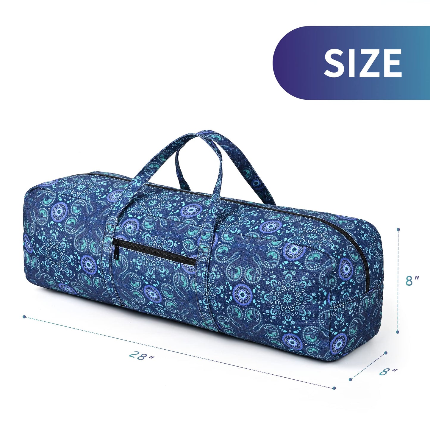 BOULDER BEE | Yoga Mat Bag | Large Yoga Mat Carrier with Wet Pocket | Yoga Gifts | Gym Tote Bag for Women