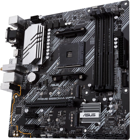 ASUS PRIME B550M-K (AMD B550) (Ryzen AM4) micro ATX motherboard with dual M.2, PCIe 4.0, 1 Gb Ethernet, HDMI/D-Sub/DVI, SATA 6 Gbps, USB 3.2 Gen 2 Type-A