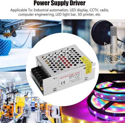 DC 24V Switch Power Supply Driver Adapter, Aluminum Alloy AC TO DC 24V FOR LED Display, CCTV, Radio, Computer, 24V Power Supply FOR LED Strip Light AC110/220V±15%) (S-60-24