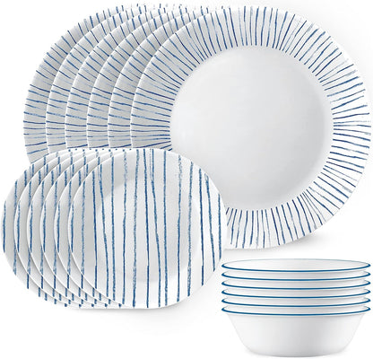 Corelle 18-Piece Chip Resistant Classic Collection Dinnerware Set, Service for 6 18-Piece 1134331