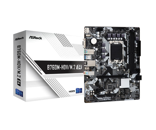 Asrock B760M-HDV/M.2 D4 Intel B760 LGA 1700 Micro ATX