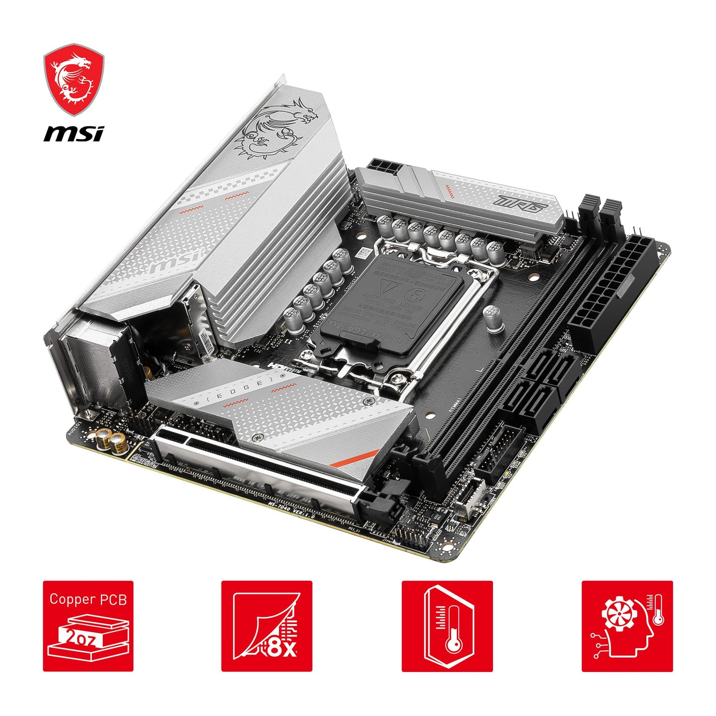 MSI PRO B760-P WIFI DDR4 Motherboard, ATX - Supports Intel 12th & 13th Gen Core Processors, LGA 1700 - DDR4 Memory Boost 5333+MHz/OC, PCIe 4.0 x16 Slots, M.2 Gen4 Slots, 2.5G LAN, Wi-Fi 6E