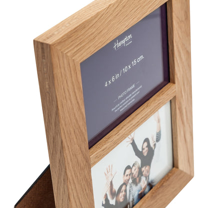 Hampton Frames NEW ENGLAND Solid Oak Wood Photo Frame (Double 5x7 (13x18cm)), natural