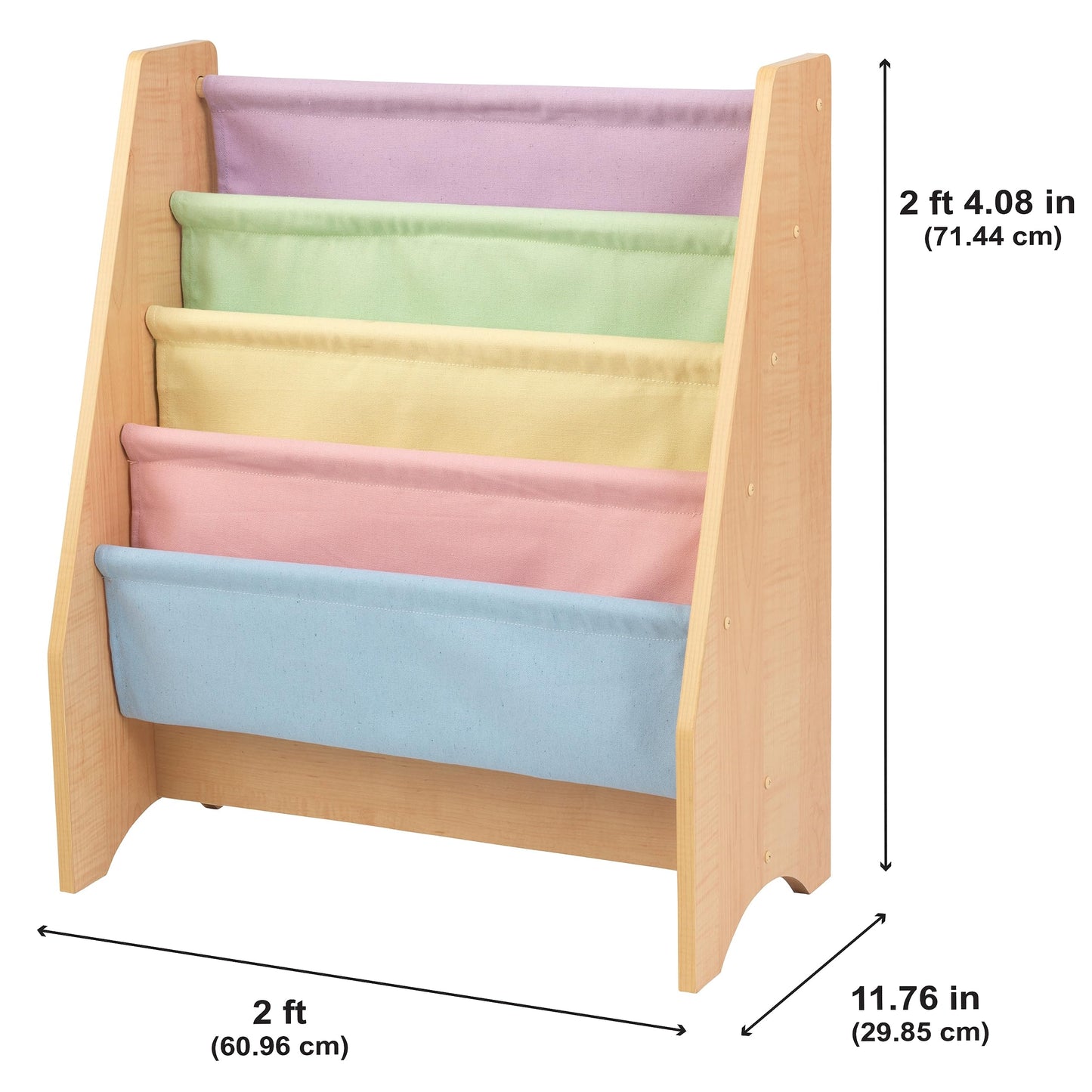 KidKraft 14221 Kids Sling Wooden Bookshelf, Children's Bedroom Furniture, Bookcase Display and Storage Rack, Natural Colours