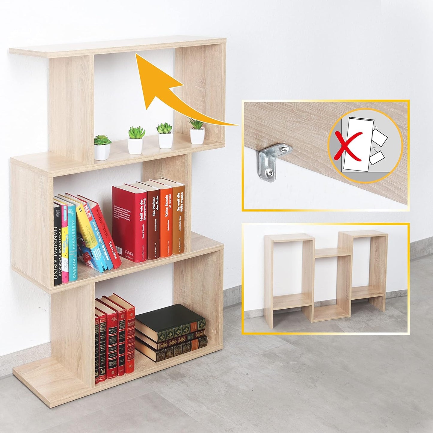 RICOO WM071-WM Shelf 129 x 70 x 25 cm, Standing Shelf, White Matt, Wooden Bookcase, Wall Shelf, Small Shelf, Shelves & Shelves, Narrow Shelf, Office Bookshelves, Small Shelf, Small Office Shelf