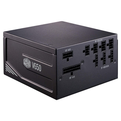 Cooler Master V650 Gold V2 PSU, UK Plug - 650W, 80 PLUS Gold, Fully Modular, ATX Power Supply Unit, Quiet 135 mm FDB Fan, Semi-Fanless Mode, 10-Year Warranty Black Edition