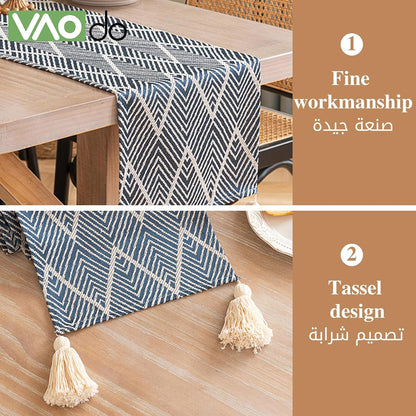 VAODO Table Runner, 90*300cm Gauze Table Runner, Bohemian Style Rustic Decorations, Cheese Cloth Pleated Table Runner for Wedding, Party, Baby Shower Table Decoration,Red