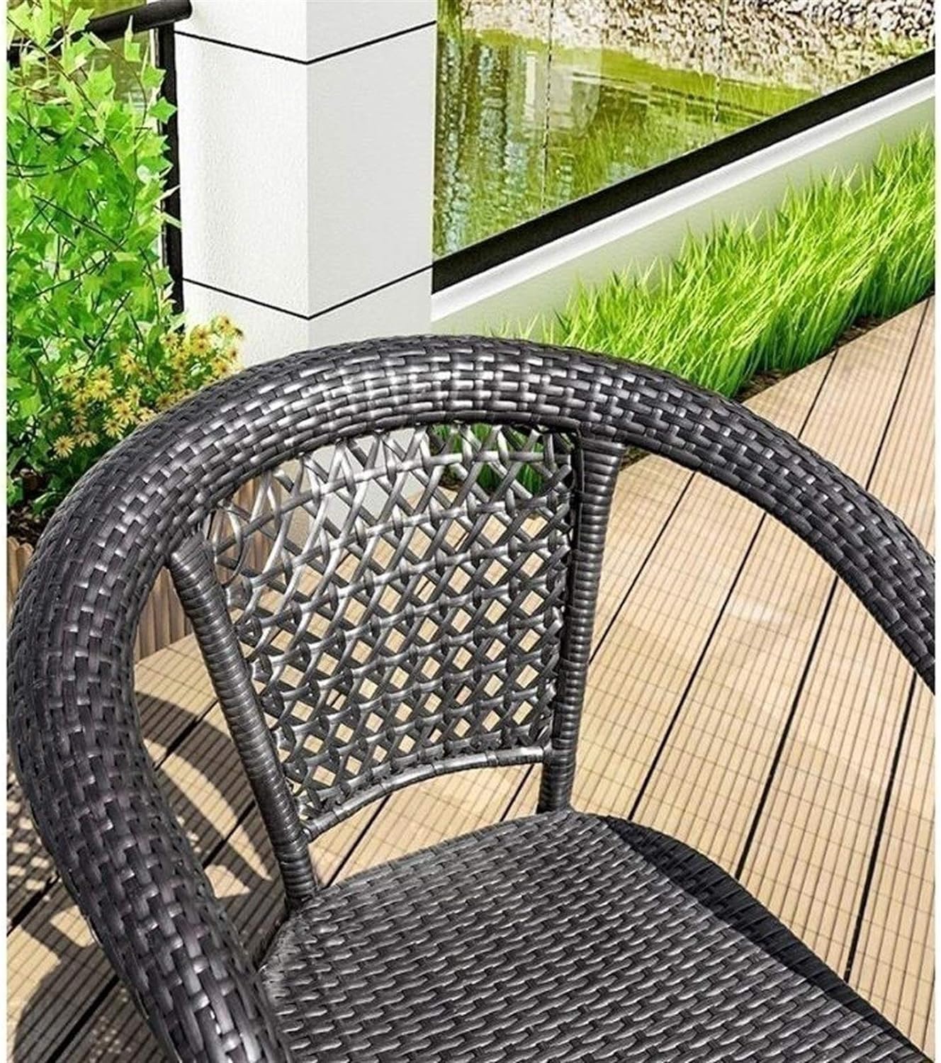 villa Garden Furniture Sets Outdoor Furniture Rattan Garden Table and Chairs Set Patio Rattan Dining Table Set Wicker Weave Coffee Table Patio BUYT