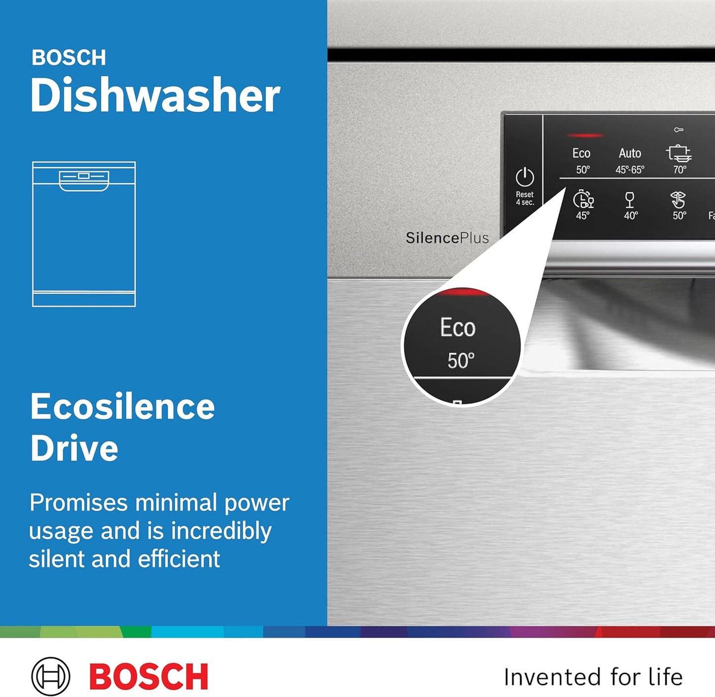 Bosch Standing Dishwasher, 13 Place Settings Dishwashers, Made in Germany Bosch Dishwasher, Dishwasher Machine SMS6ECI38M