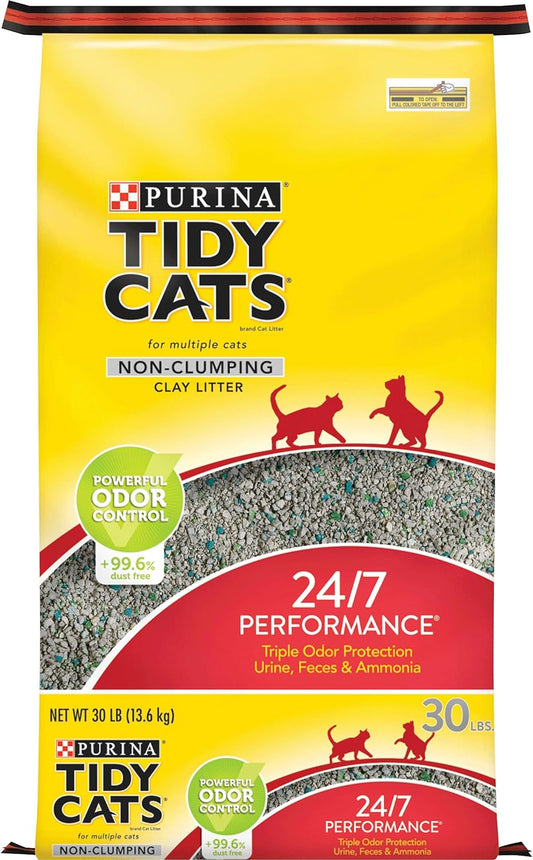 Purina Tidy Cats 24/7 Performance for Multiple Cats Non-Clumping Cat Litter - 30 lb. Bag