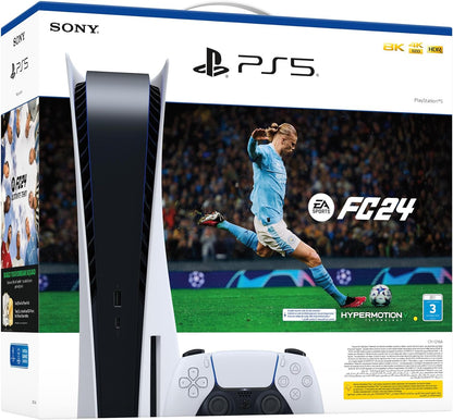 PlayStation 5 Disc Console with FC24 Voucher - UAE Version, 1 Year Manufacturer Warranty