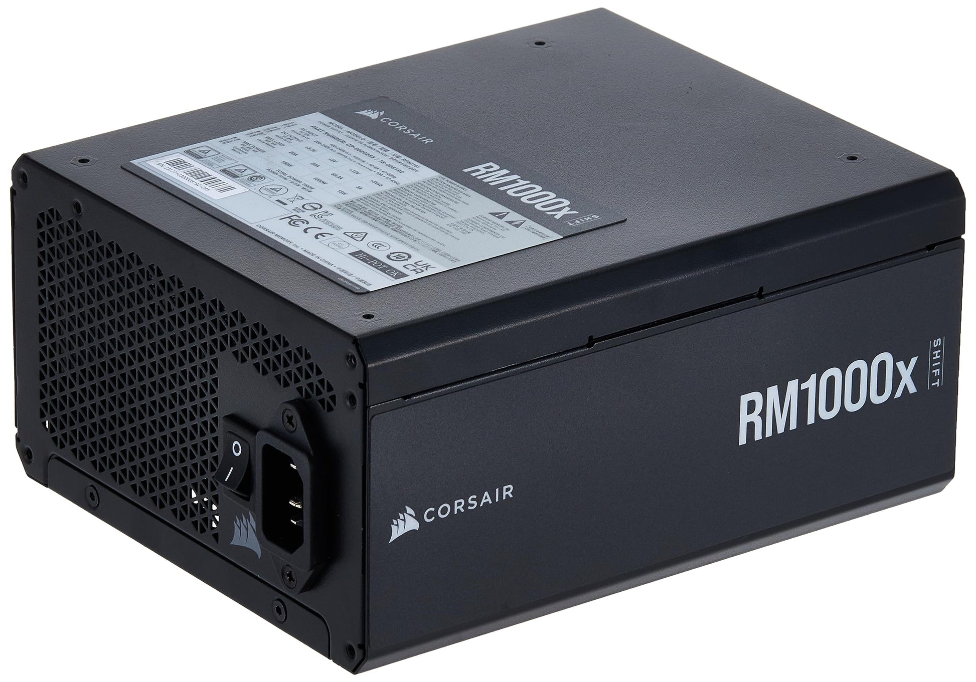 Corsair RM1200x SHIFT Fully Modular ATX Power Supply - Modular Side Interface - ATX 3.0 & PCIe 5.0 Compliant - Zero RPM Fan Mode - 105°C-Rated Capacitors - 80 PLUS Gold Efficiency - Black - CaveHubs