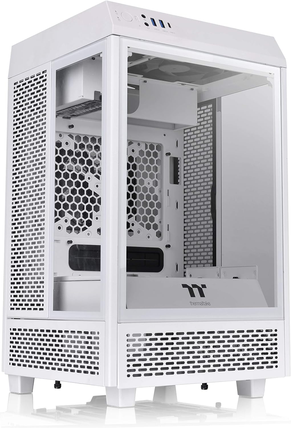 Thermaltake Tower 100 Black Edition Tempered Glass Type-C (Usb 3.1 Gen 2) Mini Tower Computer Chassis Supports Mini-Itx Ca-1R3-00S1Wn-00