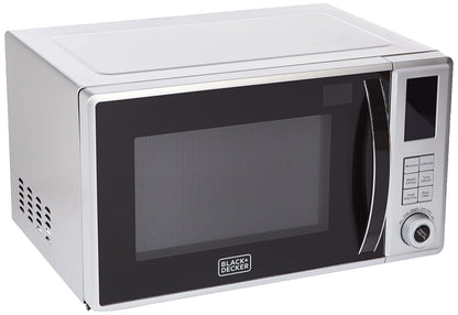 Black+Decker 800W 23 Liter Combination Microwave Oven With Grill, Silver - Mz2310Pg"Min 1 year manufacturer warranty"