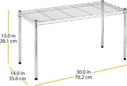 Whitmor Supreme Wide Stacking Shelf - Heavy Duty - Adjustable - Chrome