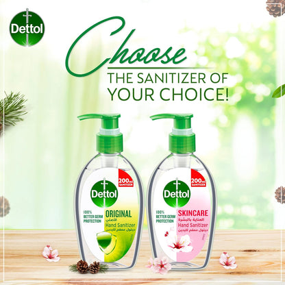 Dettol Hand Sanitizer Original for 100% Better Germ Protection & Personal Hygiene, 200ml