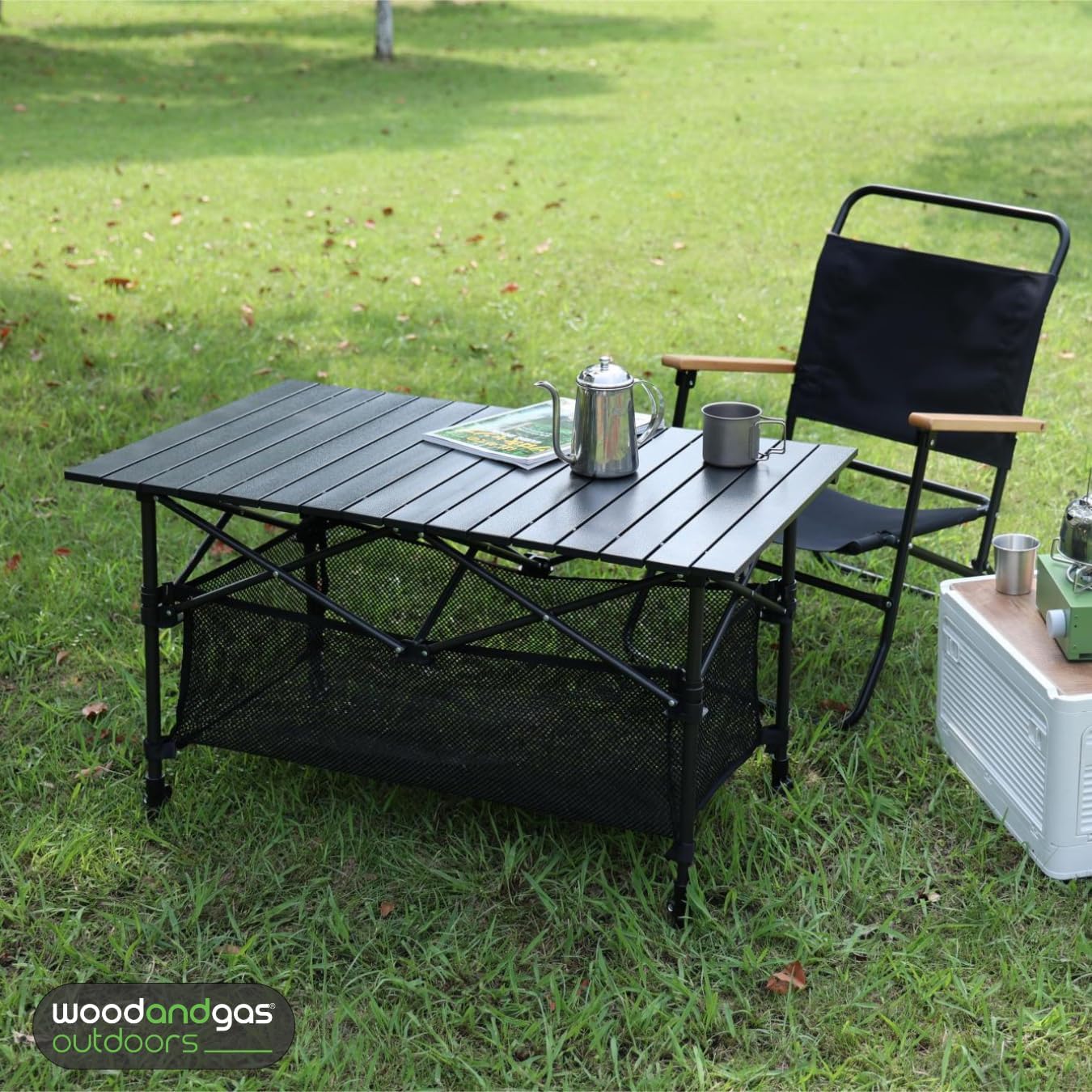 Adjustable Height 54 and 84 cm, Folding Table 2 Levels – Heavy Duty and Portable for Picnic, Camping, Beach, Outdoor Events – Foldable Table for BBQ party with Carry Bag – Size 95 x 55, H: 54-84 cm