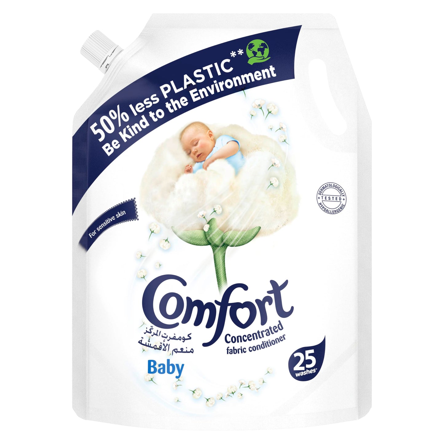 COMFORT Baby Concentrated Fabric Conditioner, dermatologically tested for sensitive skin, 1L x 12