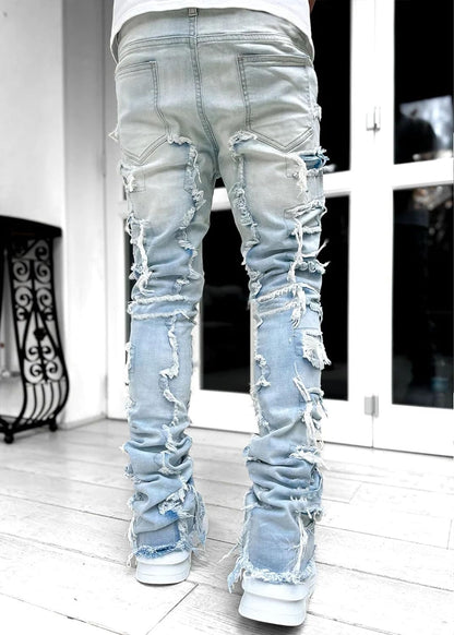 FantasyGears Y2k Jeans Men Grunge Hip Hop Baggy Pants Straight Leg Graphic Denim Joggers Loose Goth Trousers Streetwear