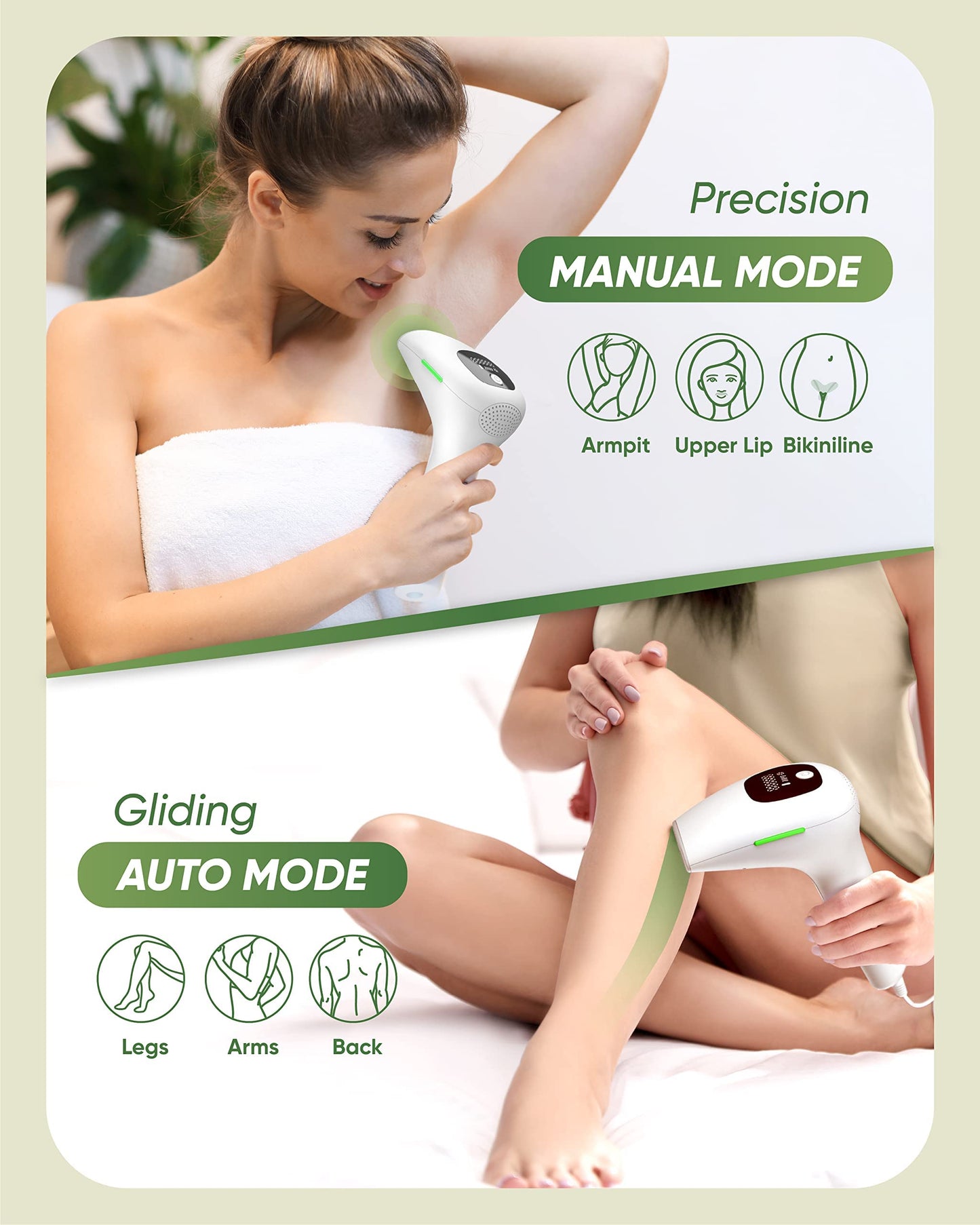 Hair Removal, At-Home IPL Hair Removal for Women and Men Hair Removal, Upgraded 999,999 Flashes, Painless and Durable,Easy Home Use Hair Removal for Body, Face, Bikini Zone