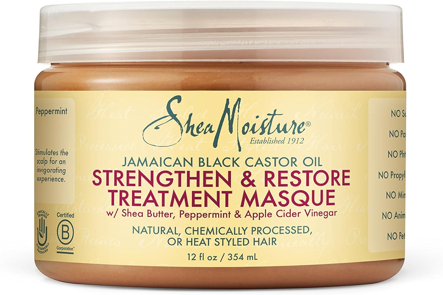 Shea Moisture Jamaican Black Castor Oil Strengthen & Restore Treatment Masque, 326g