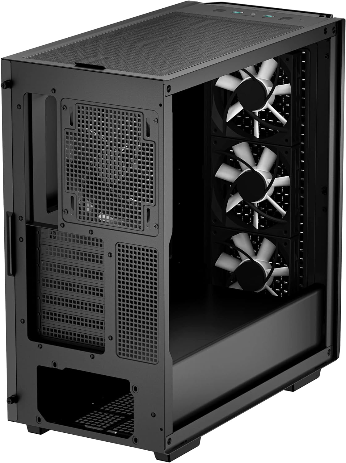 Deepcool MID TOWER CASE CG560 Side window Black MidTower Power supply included No