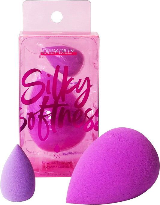 Dilly Dilly Find My Real Beauty Cosmetics Silky Softness Makeup Sponge Blender, with mini Puff, Beauty Tool for Makeup (Purple)