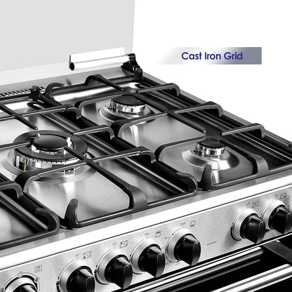 Super General Oven With 5 Gas Cooker, Silver Sgc 901 Fs