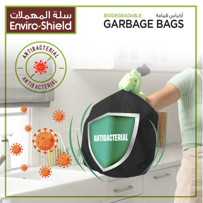 EnviroShield Enviro Shield OXO Biodegradable & Antibacterial 30 Gallon 20 Garbage Bags x 2 Rolls Value Pack, Multicolour