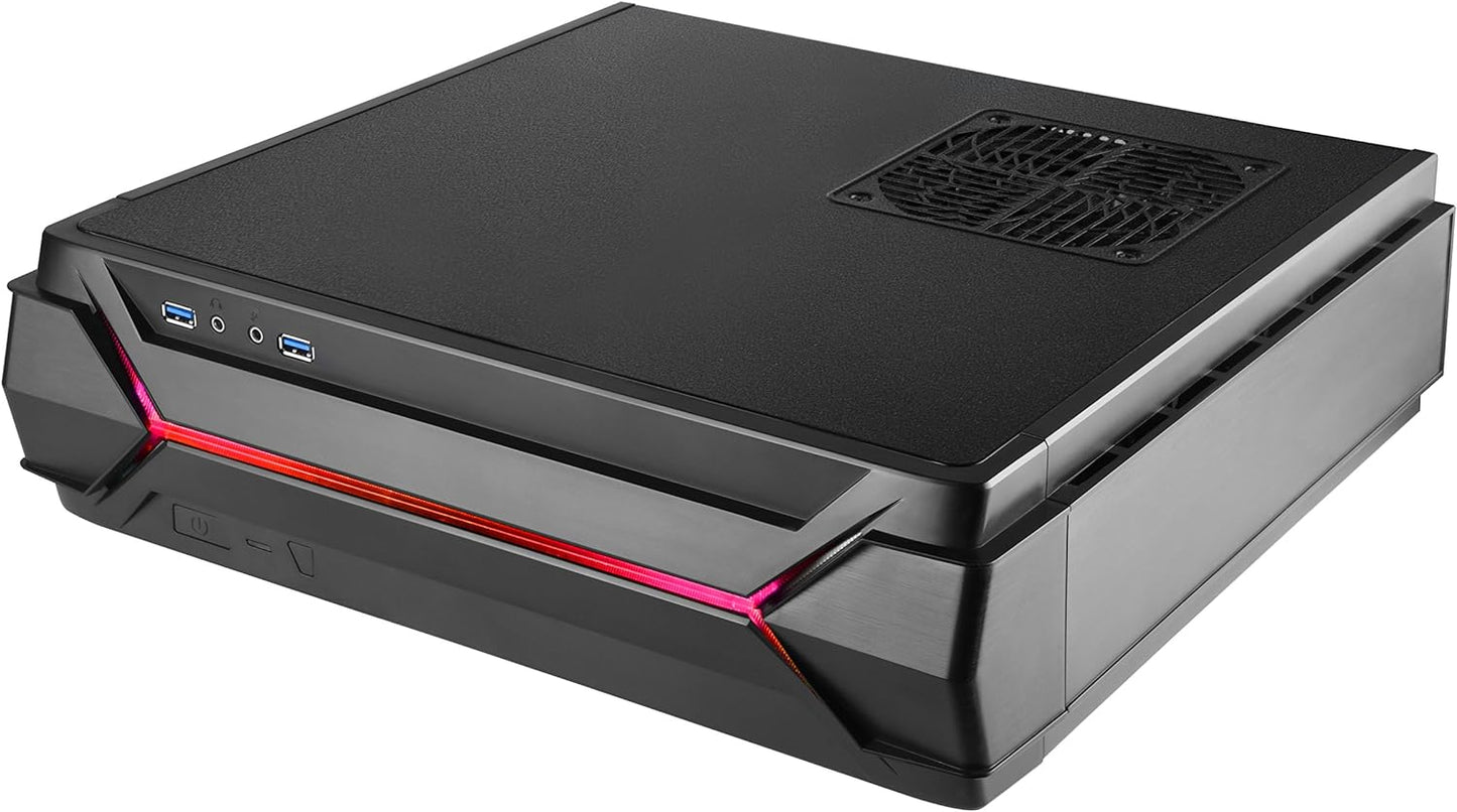 SilverStone Technology Gaming Slim Computer Case for Mini-Itx with Integrated RGB Lighting Cases (SST-RVZ03B-USA)