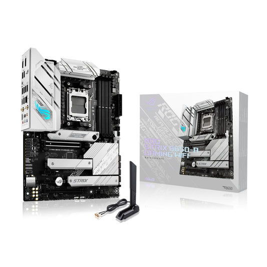 ASUS ROG Strix B650-A Gaming Motherboard, WiFi 6E, AM5, LGA1718, Ryzen 7000, 12+2 Power Stages, DDR5, 3xM.2 Slots, PCIe 4.0, 2.5G LAN,WiFi 6E, USB 3.2 Gen 2x2 Type-C Port - White