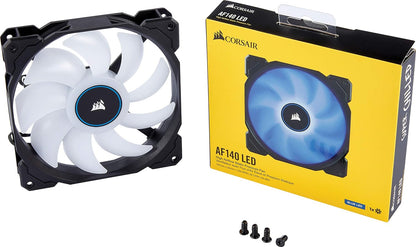 CORSAIR AF140 LED Low Noise Cooling Fan, Dual Pack - White, 140 mm