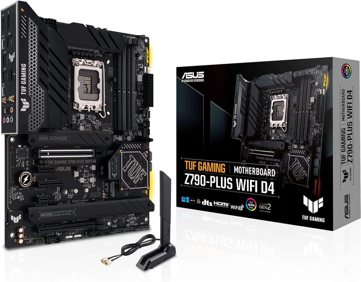 ASUS TUF Gaming Z790-Plus WiFi LGA 1700(Intel®12th&13th Gen) ATX Gaming Motherboard(PCIe 5.0,DDR5,4xM.2 Slots,16+1 DrMOS,WiFi 6,2.5Gb LAN,Front USB 3.2 Gen 2 Type-C®,Thunderbolt 4(USB4),Aura RGB)