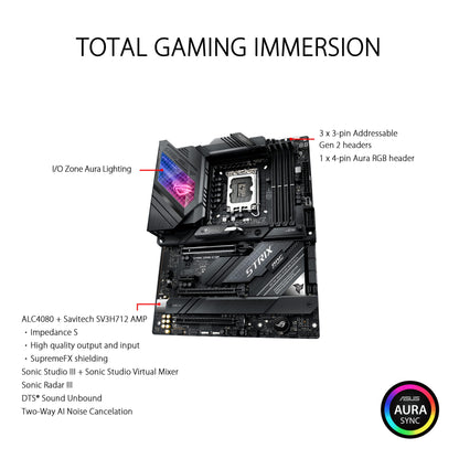 ASUS ROG Strix Z690-E Gaming WiFi 6E LGA 1700(Intel 12th Gen) ATX gaming motherboard(PCIe 5.0,DDR5,2.5 Gb LAN,Thunderbolt 4,5xM.2,1xPCIe 5.0 M.2,ROG Hyper M.2 Card,Front panel USB 3.2 Gen 2x2 Type-C)