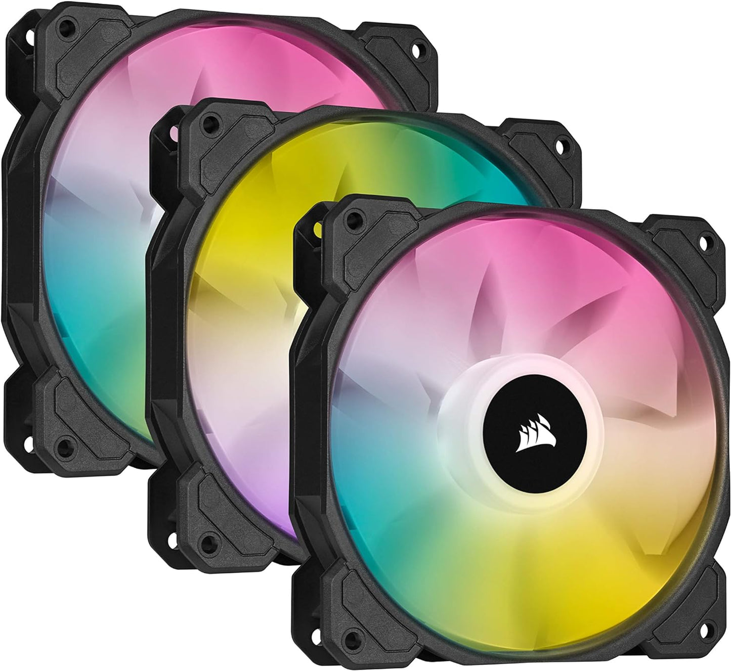 Corsair Cooling Fan SP Series SP120 RGB ELITE 120mm RGB LED Fan with AirGuide, Triple Pack