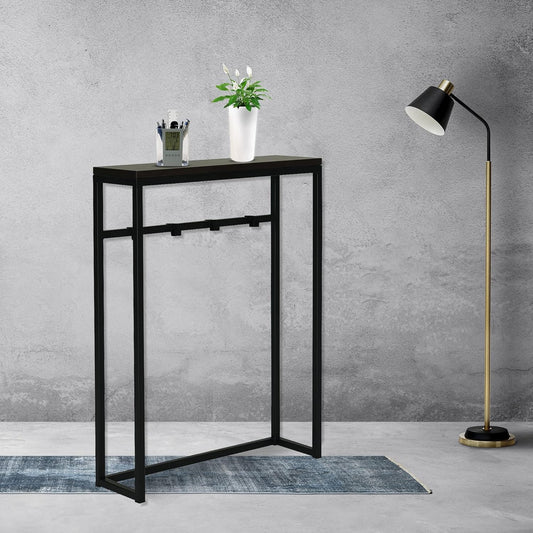 RIGID Home Slim Console Steel, Side Table, Side Table, for Living Room Or Corridor Hallway, Black