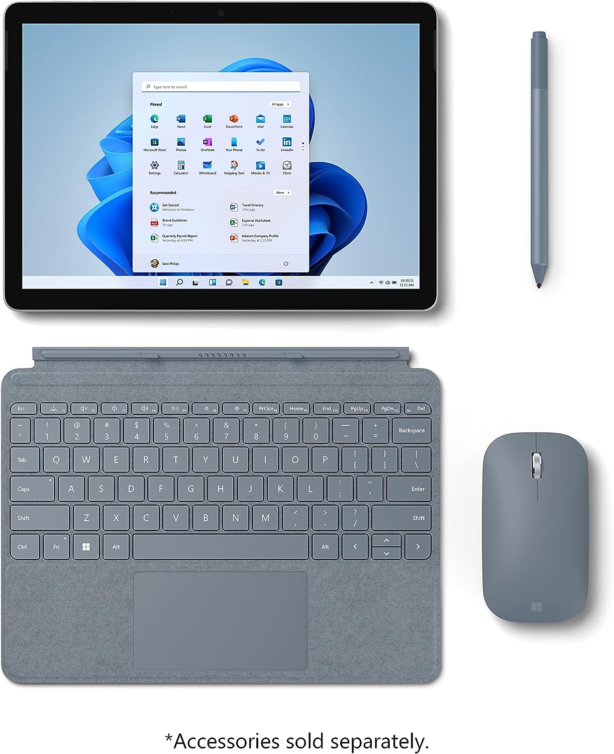 NEW Microsoft Surface Go 2-10.5" Touch-Screen - Intel Core m3-8GB Memory - 128GB SSD - Wifi + LTE - Platinum (Latest Model) - CaveHubs