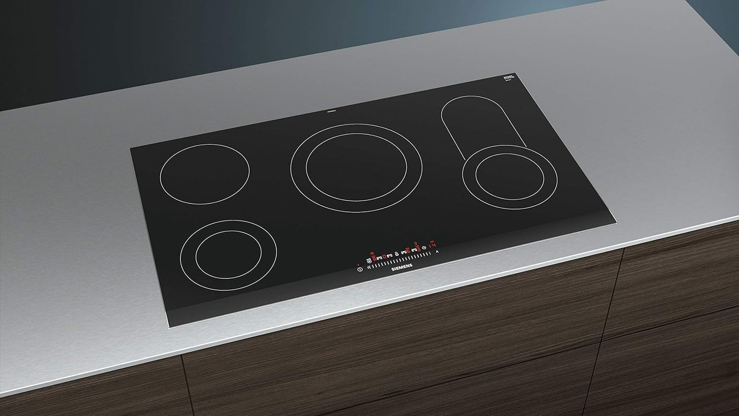 Siemens 90 cm Built in Electric Hob, Made in Germany, 3 Years Warranty, Black, ET975FKB1Q