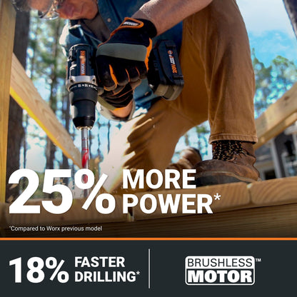 Worx WX102L.9 20V Power Share 1/2" Cordless Drill/Driver with Brushless Motor (Tool Only)