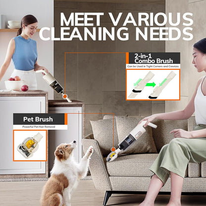 MIUI Wet Dry Vacuum Cleaner, All-in-One StickVac with Mop, Solution for Multi-Surface, Perfect for Hardwood, Tile, Marble, Area Rug & More, Corded, Safe for Homes with Children and Pets