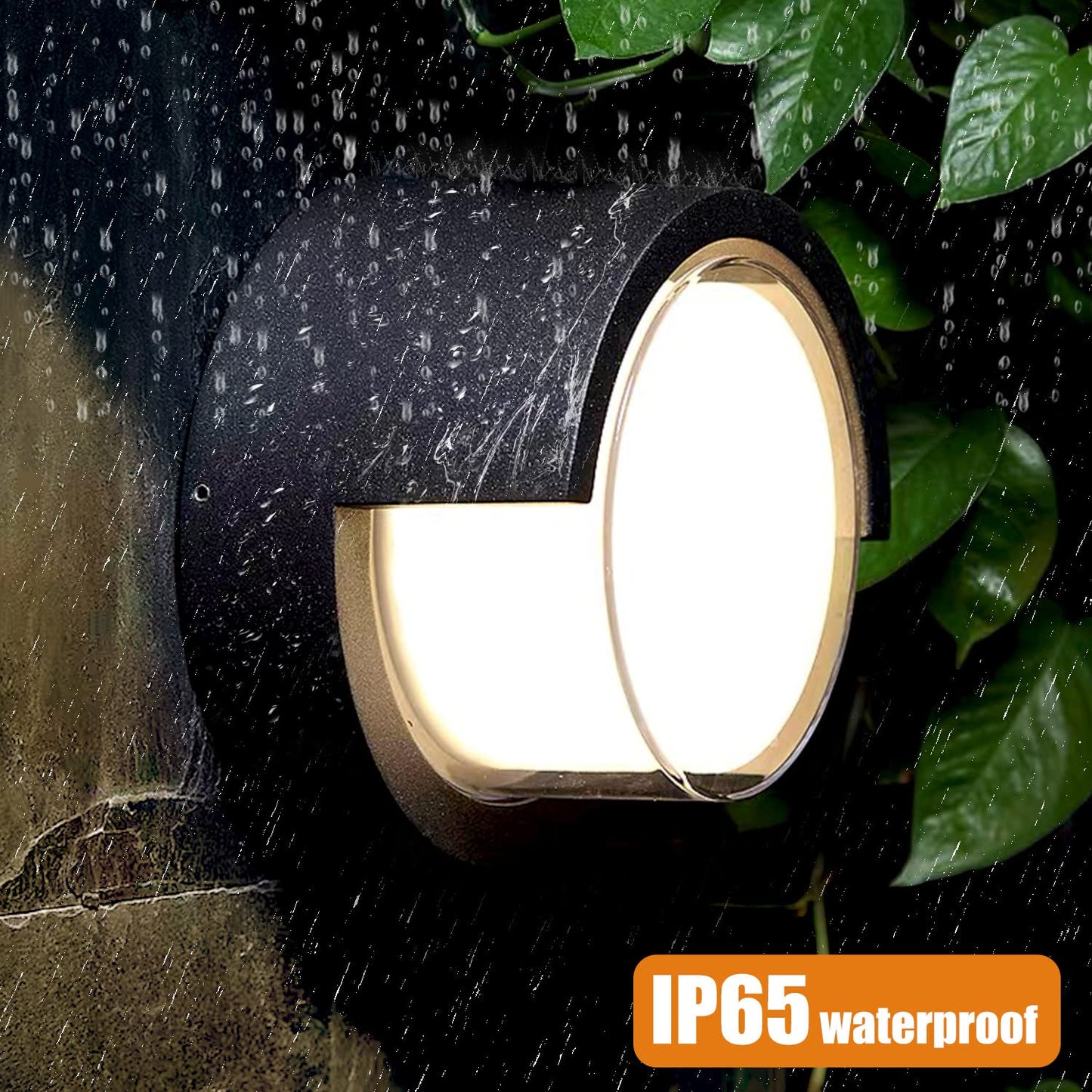 Aiwewin Outdoor Wall Lights, Round 3200K Porch Lights Outdoor Wall,12W Low Profile Modern Wall Sconce Light fixtures Waterproof Wall Mounted Lamp for Bedroom, House, Porch, Patio