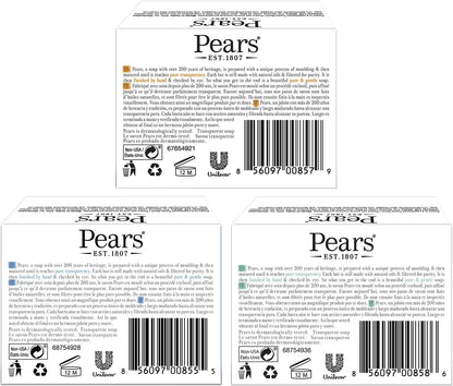 Pear Bar Soap Variety Mint Extract Lemon & Original - Pack 12