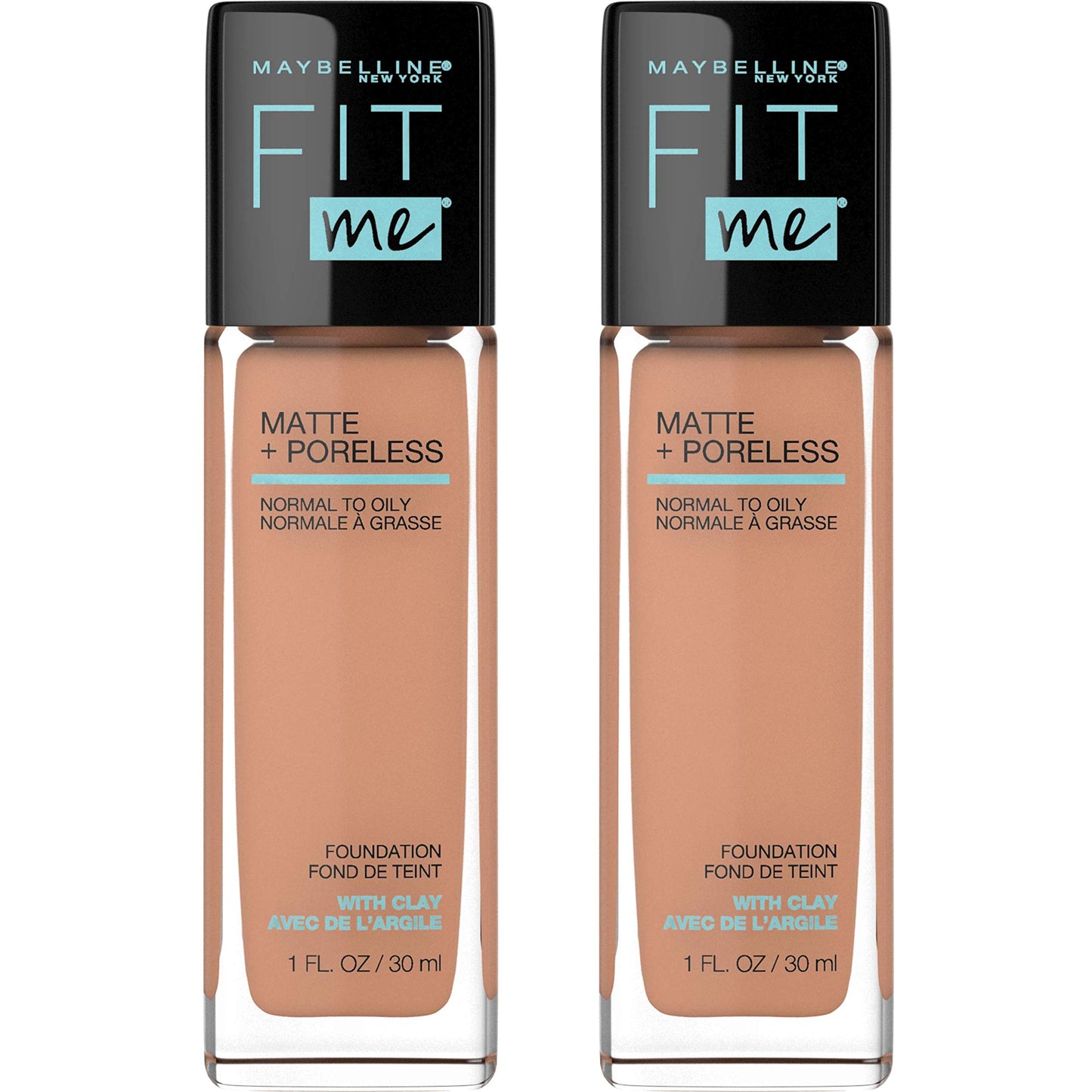 Maybelline Fit Me Matte + Poreless Liquid Oil-Free Foundation Makeup, Soft Tan, 1 Count (Packaging May Vary)