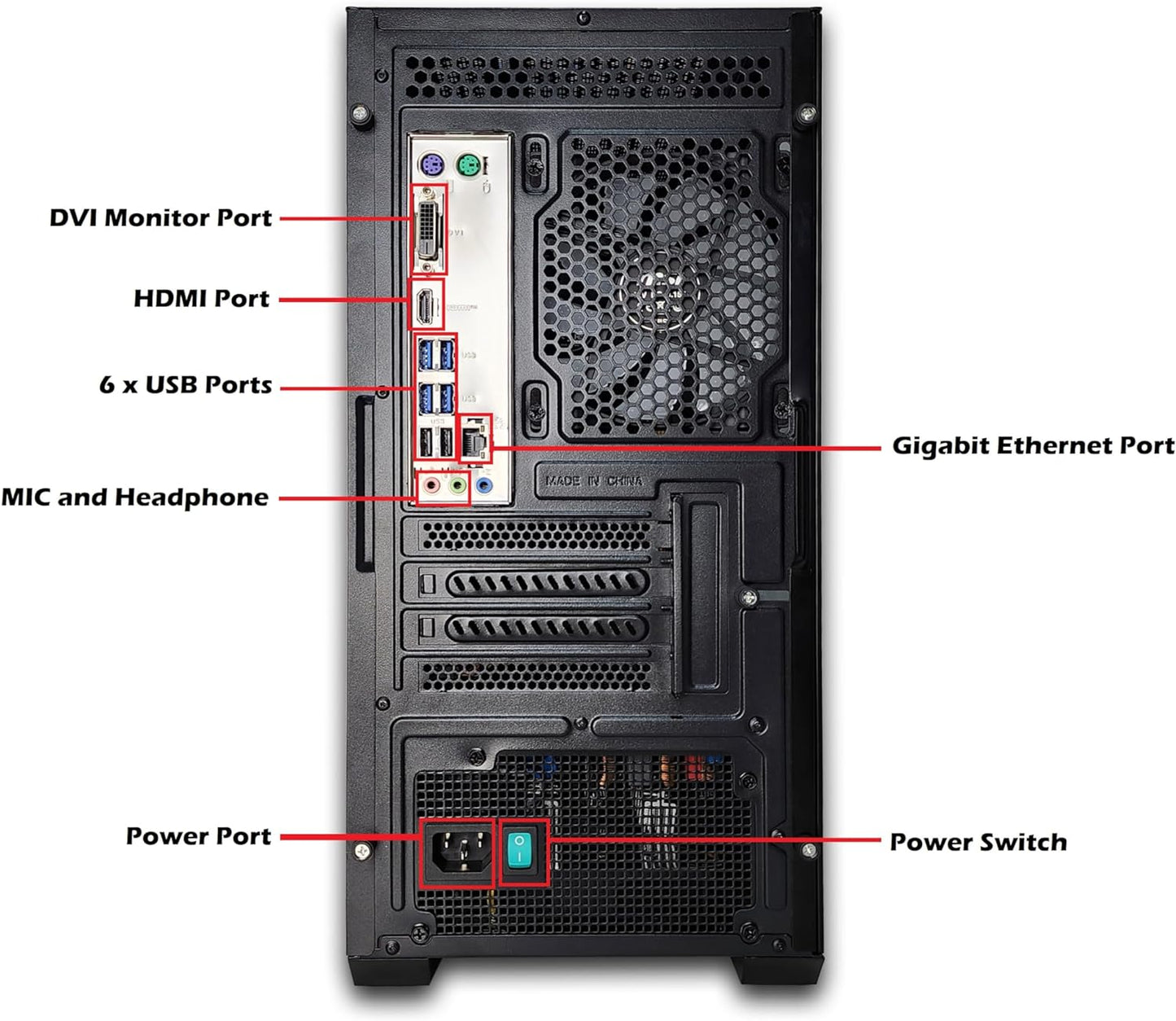 2FR AMD Gaming WIFI PC - AMD Ryzen 5 5600X, Nvidia RTX 3050, 16GB DDR4, 1TB NVME M.2 SSD Windows 11 pro, 1 Year Warranty