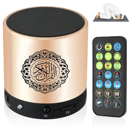 Siruiku Remote Control Speaker Portable Quran Speaker MP3 Player 8GB TF FM Quran Koran Translator USB Rechargeable Speaker, Secure Digital, Micro SD